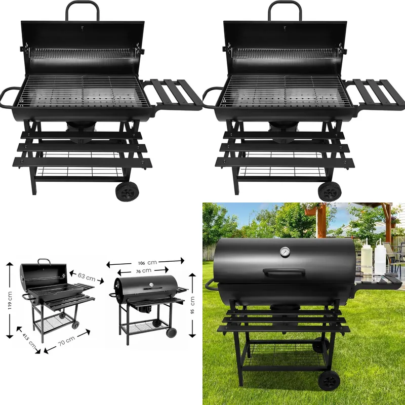 Outdoor Camping Wood Burning Stove - Foldable Outdoor Oil Drum Fire Pit