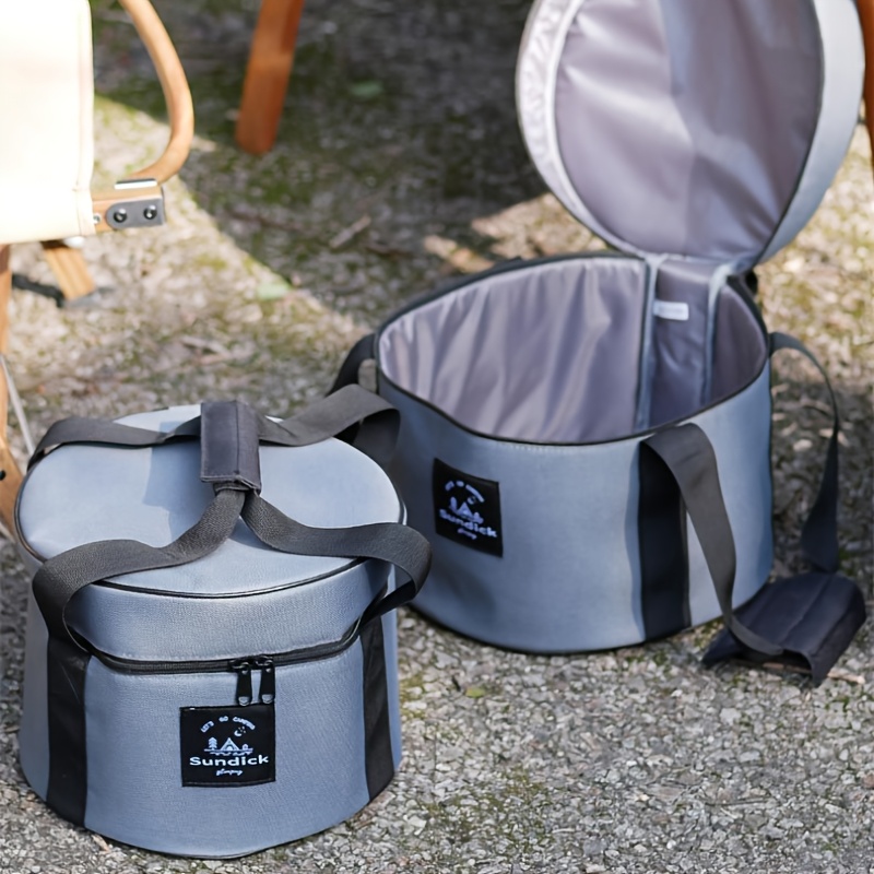 Outdoor Camping Uk - Camping Cookware Barrel Storage Bucket Zipper