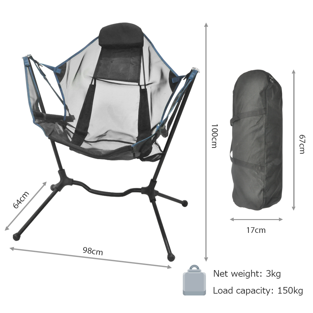 Custom Logo Outdoor Portable B - Outdoor Camping Rocking Chair recension och pris