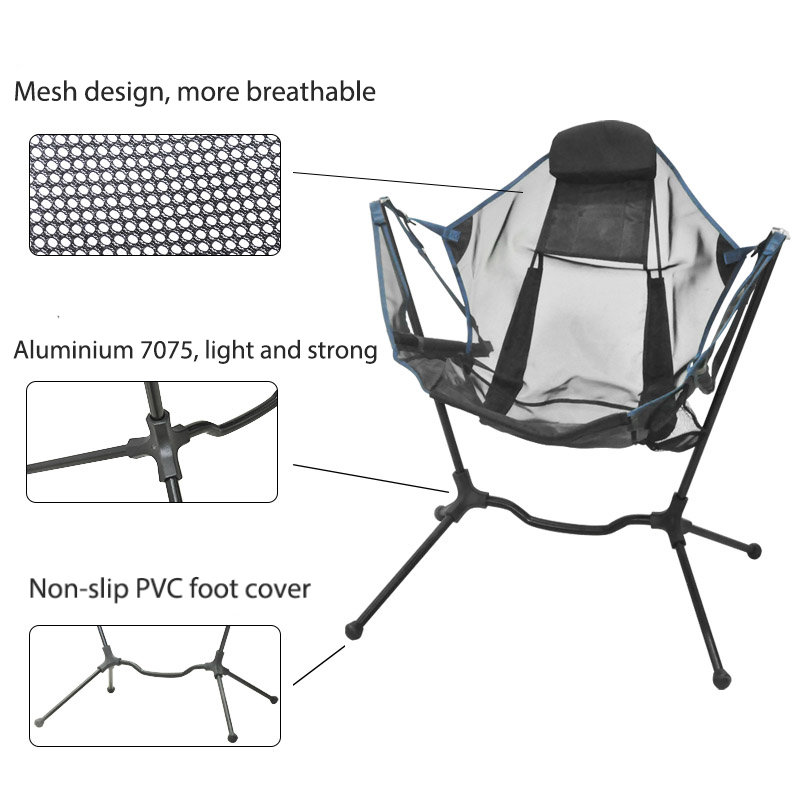 Custom Logo Outdoor Portable B - Outdoor Camping Rocking Chair recension och pris