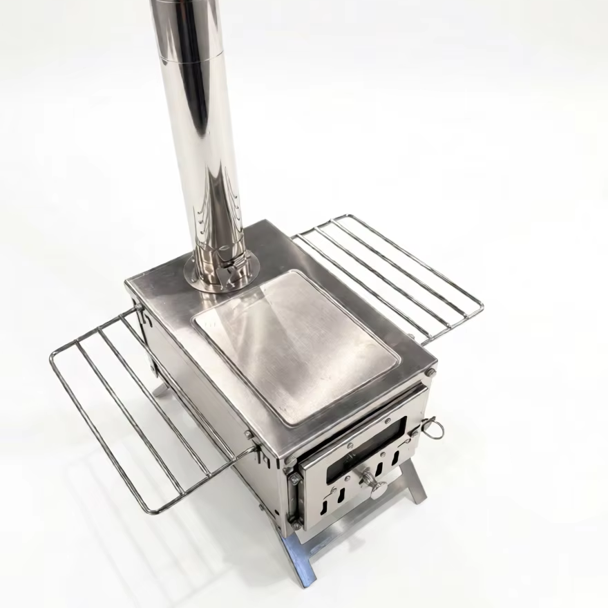 Portable Stainless Steel Tent  - Outdoor Camping Wood Burning Stove recension och pris
