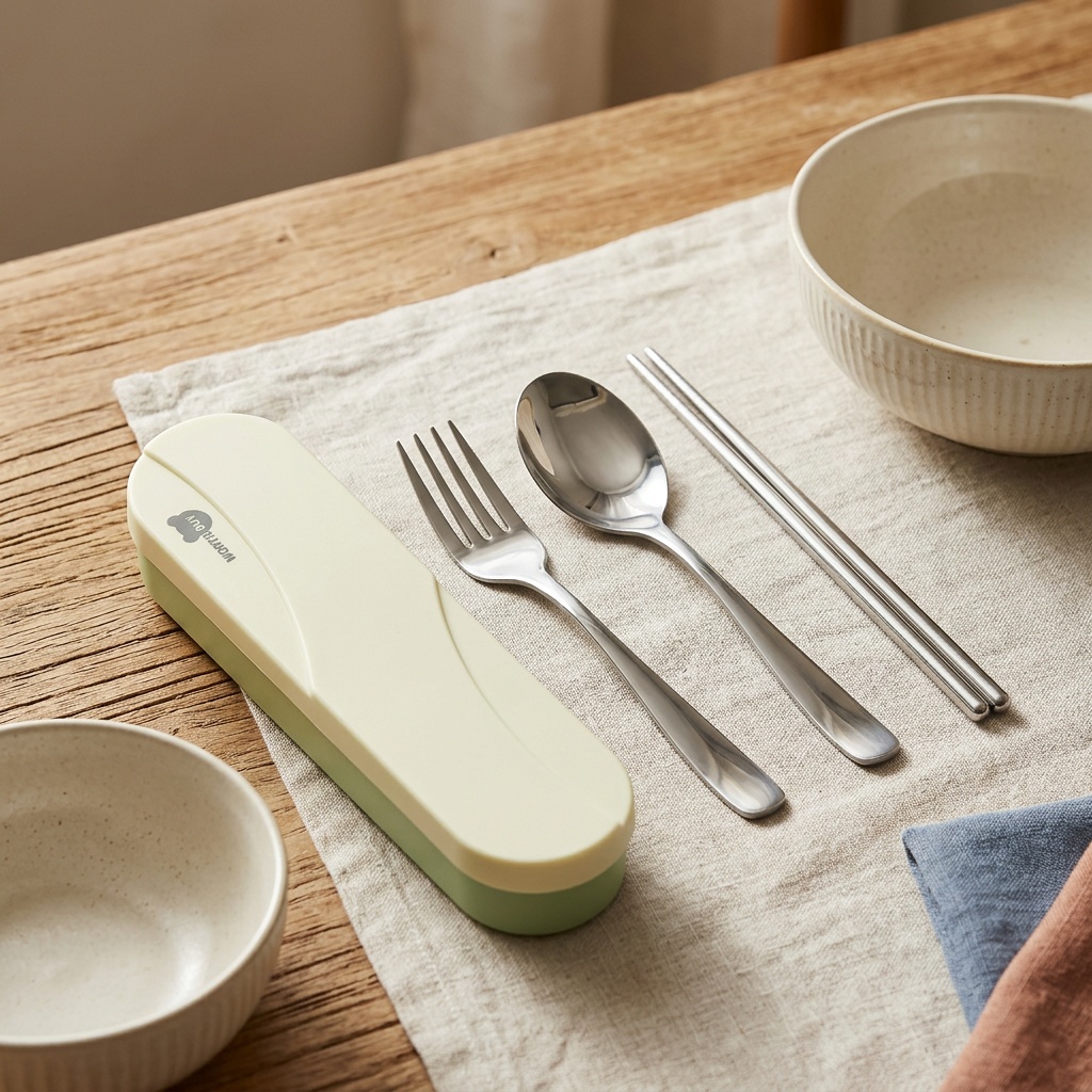 Portable Cutlery Set Stainless - Outdoor Camping Uk recension och pris