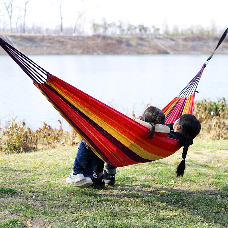 Canvas No Wooden Stick Hammock - Outdoor Indoor Camping recension och pris