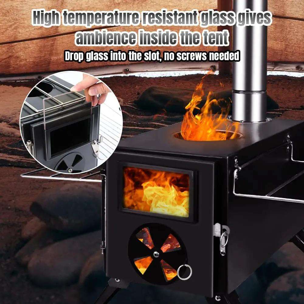 Portable Outdoor Stainless Ste - Outdoor Camping Wood Burning Stove recension och pris