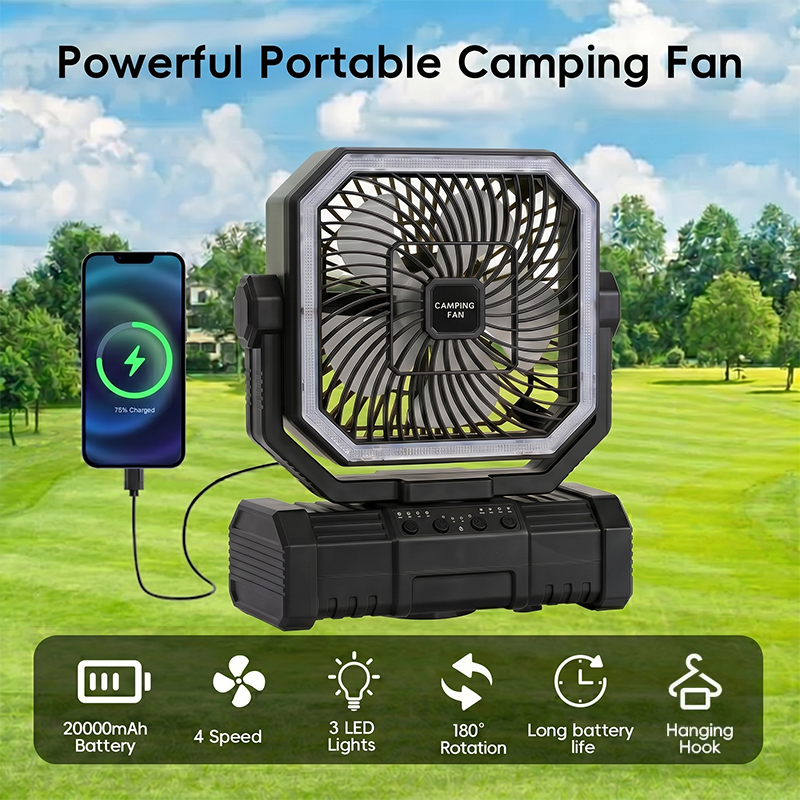 20000mAh Camping Ceiling Fan R - Outdoor Camping House recension och pris