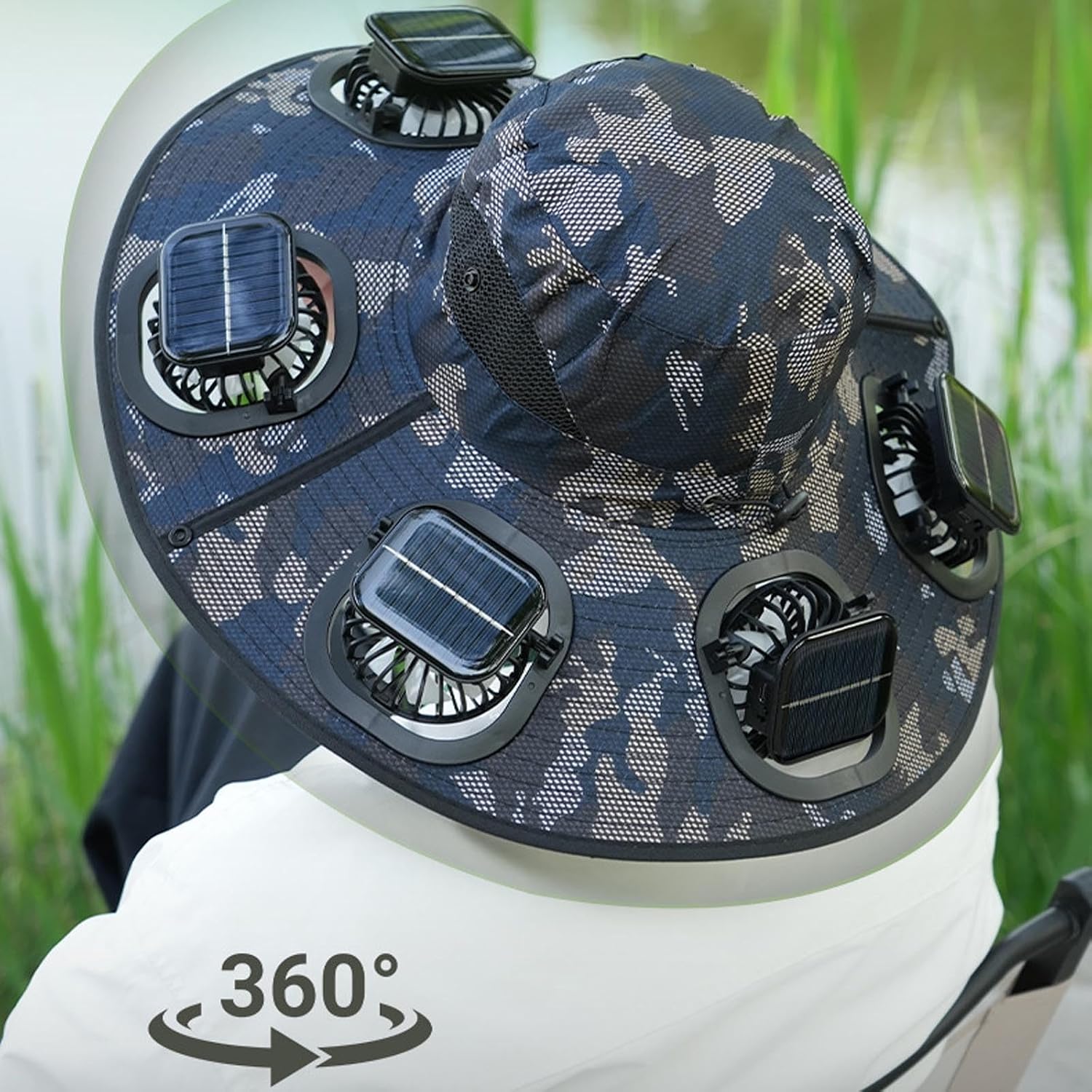 Hot 6 Fans Solar Fan Hat Breat - Outdoor Camping Fans recension och pris