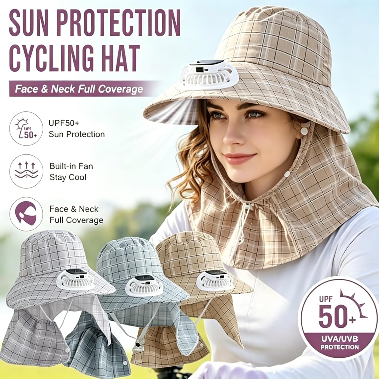 1PC Solar Power Neck Guard Fan - Outdoor Camping Fans recension och pris