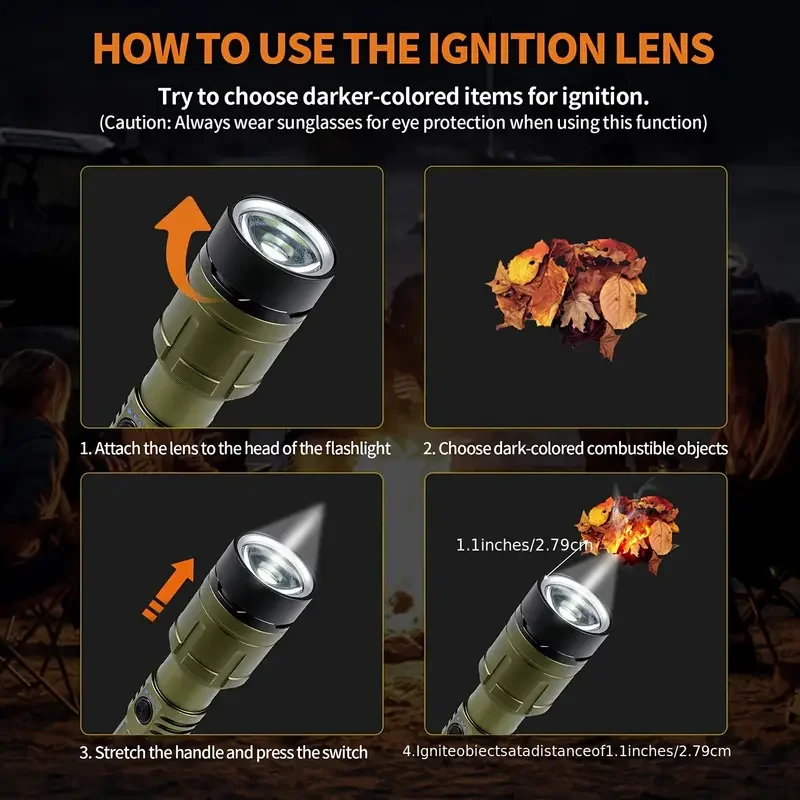 Ultra Powerful Flashlight Conc - Outdoor Camping Accessories recension och pris