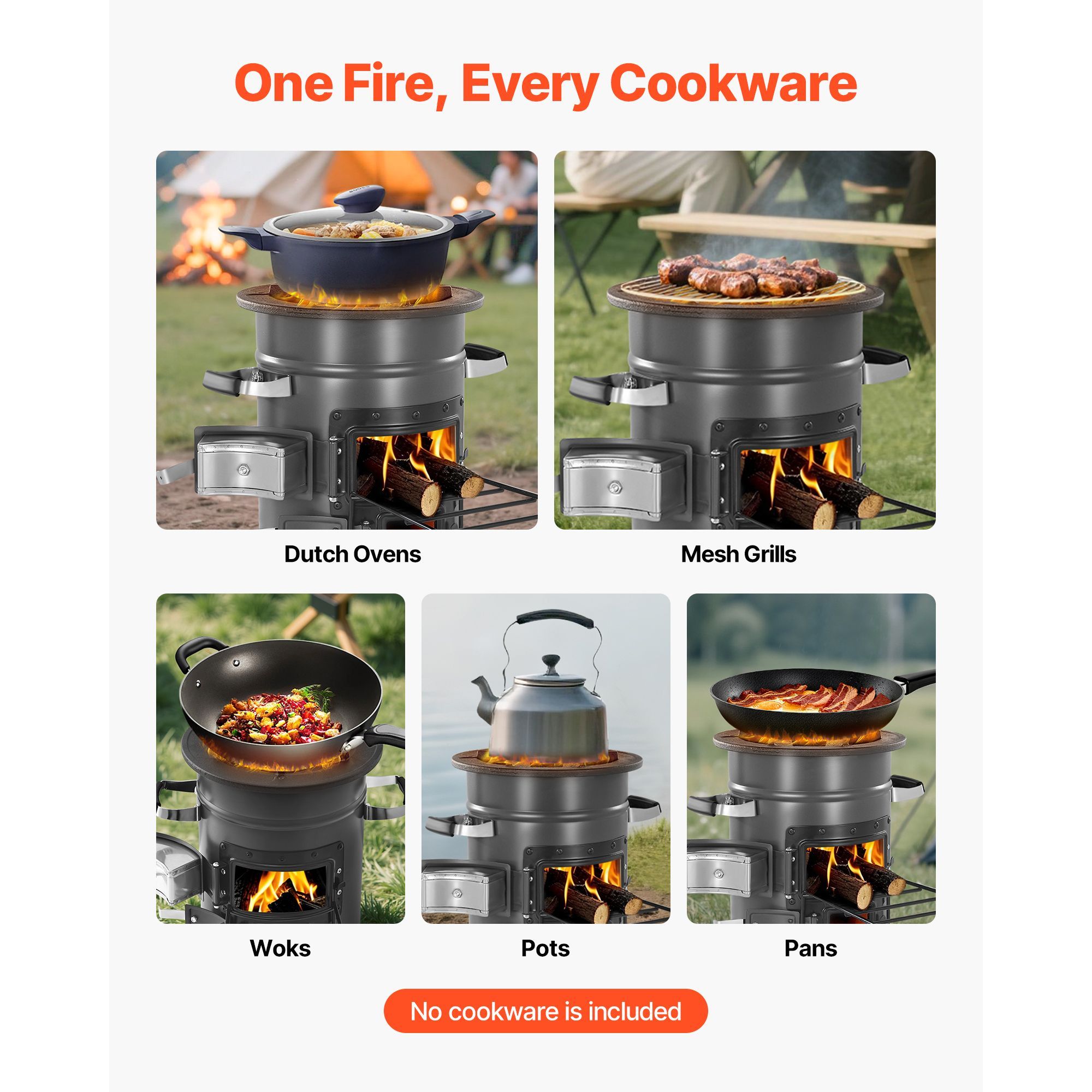 Camping Rocket Stove, Wood Bur - Outdoor Camping Wood Burning Stove recension och pris