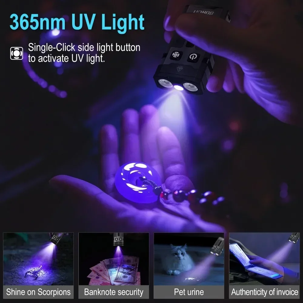 BORUiT EV20 1100LM EDC UV Keyc - Outdoor Camping Glamping recension och pris