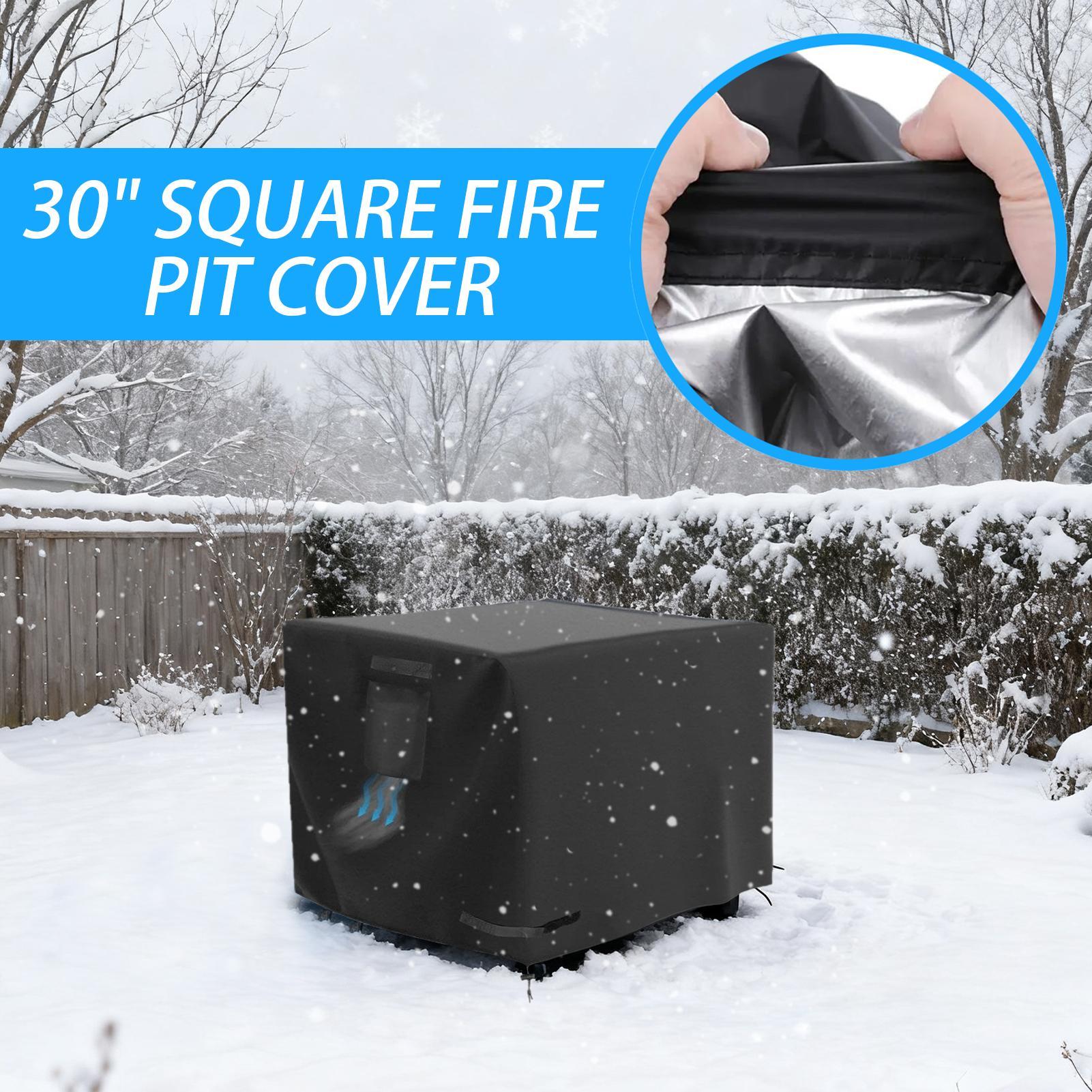 Fire Pit Cover Square 30 Inch  - Outdoor Indoor Camping recension och pris