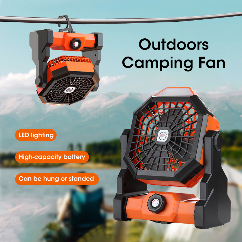 10000mAh Camping Fan with LED  - Outdoor Camping Fans recension och pris