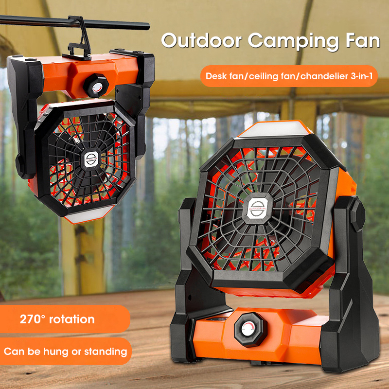 10000mAh Camping Fan with LED  - Outdoor Camping Fans recension och pris