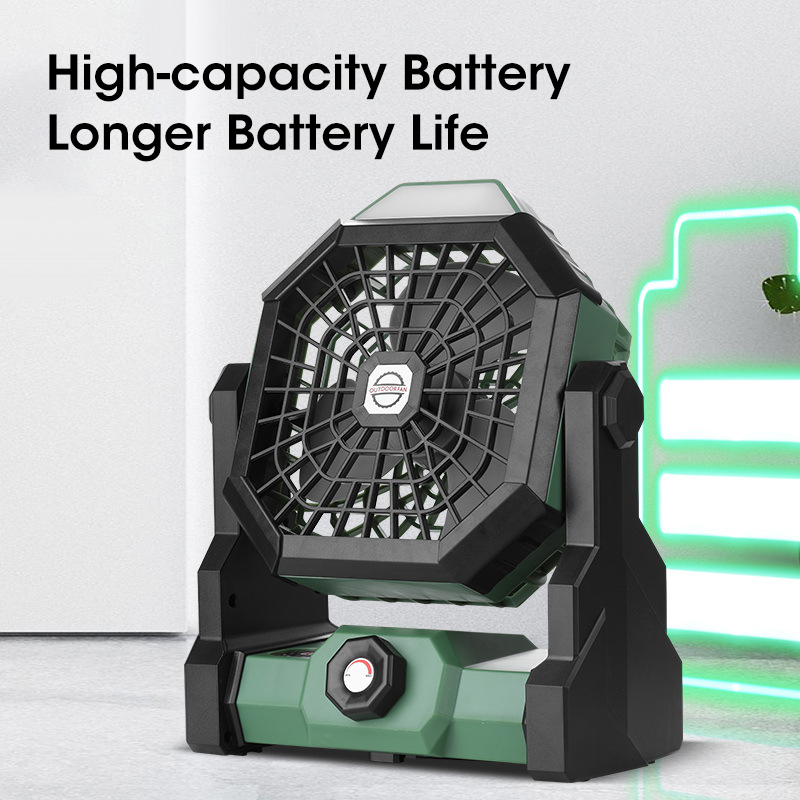 10000mAh Camping Fan with LED  - Outdoor Camping Fans recension och pris