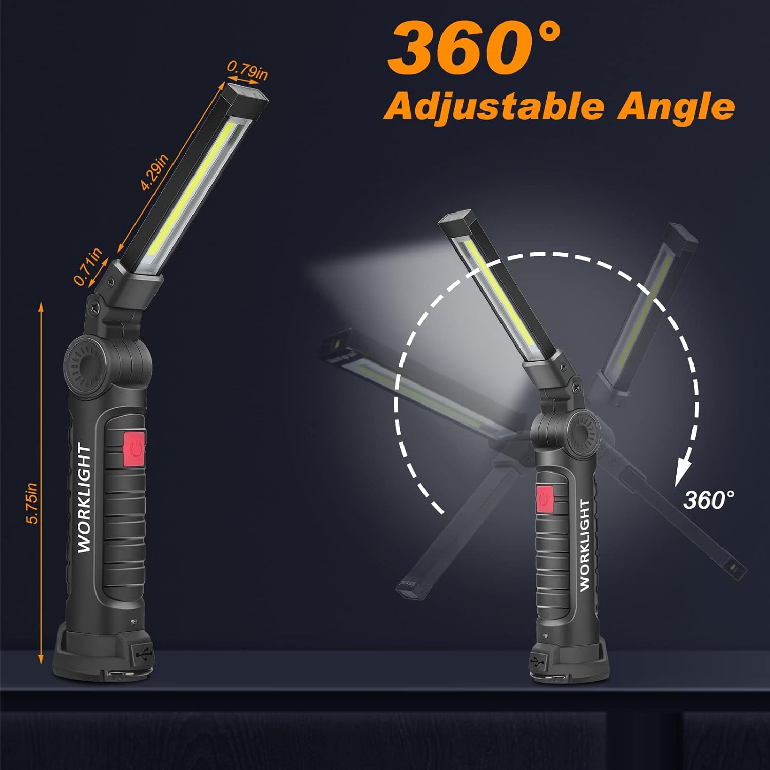 Portable Handheld Flashlight U - Outdoor Camping Glamping recension och pris