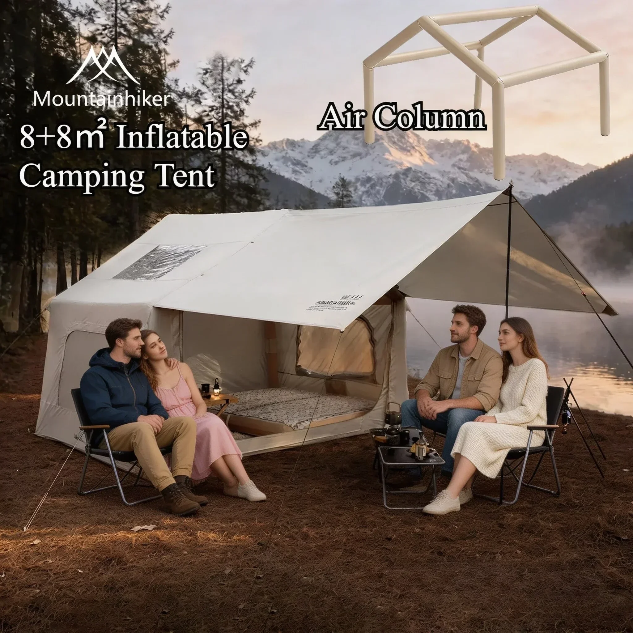 8+8㎡ MOUNTAINHIKER Inflatable  - Outdoor Camping House recension och pris