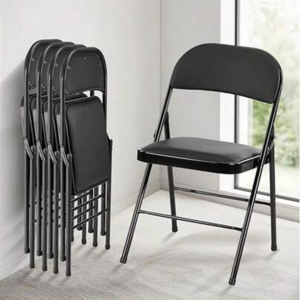 Folding Chair 4 Pack Leather P - Outdoor Indoor Camping recension och pris
