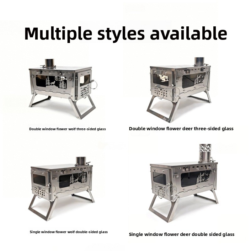 Stainless Steel Foldable Porta - Outdoor Camping Wood Burning Stove recension och pris