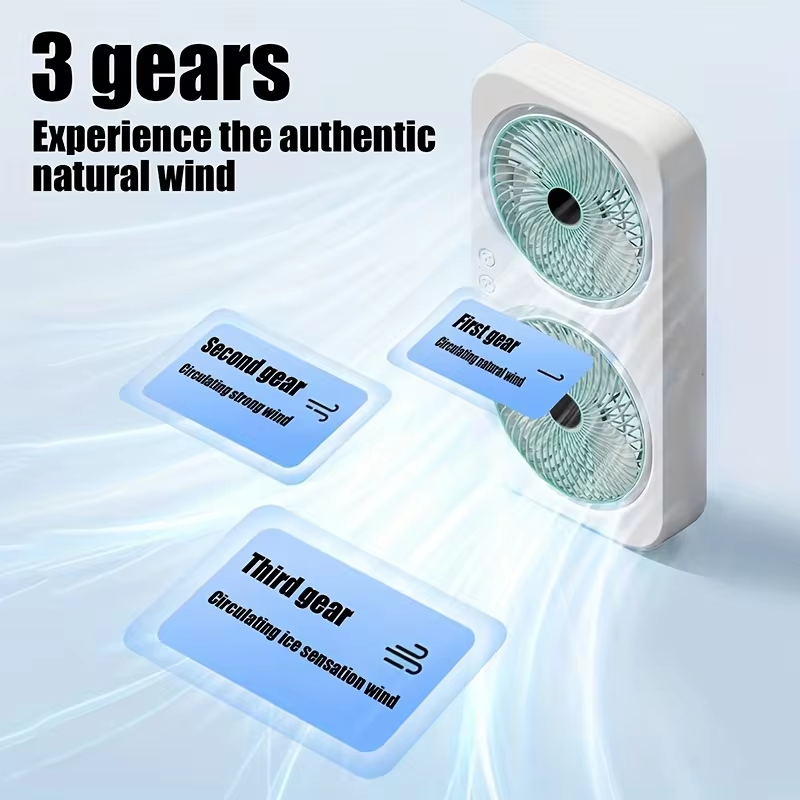 Dual Head USB Fan 360 Rotatabl - Outdoor Camping Fans recension och pris